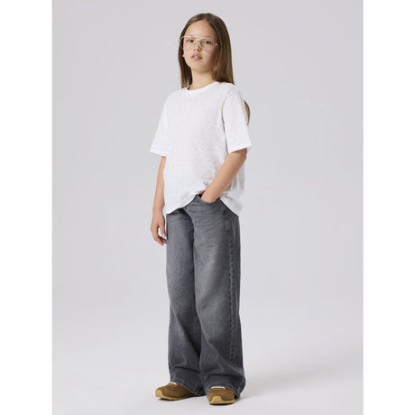 Name It Medium Grey Denim Nkfrose Wide Jeans 5529-Be Noos