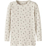 Lil'Atelier Turtledove Floral Nmfgago Ls Slim Topp Lil Noos