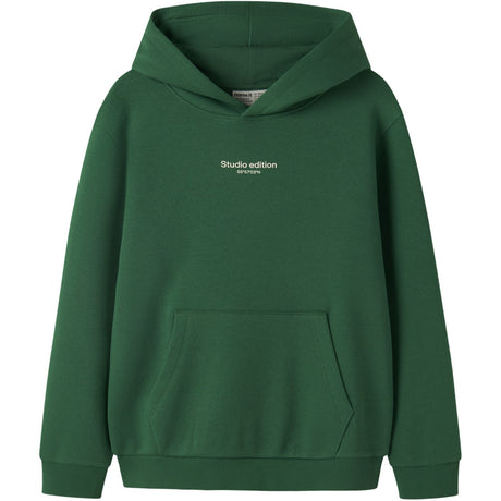 Name It Verdant Green W. Jet Stream Print Nkmbrody Ls Nreg Sweat Wh Bru Noos