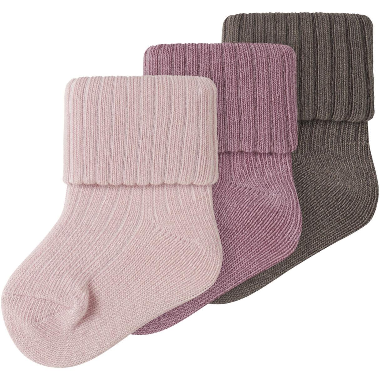 Name It Lilas Lotus + Brown Lentil Nbfnobba 3-Pakning Strømper