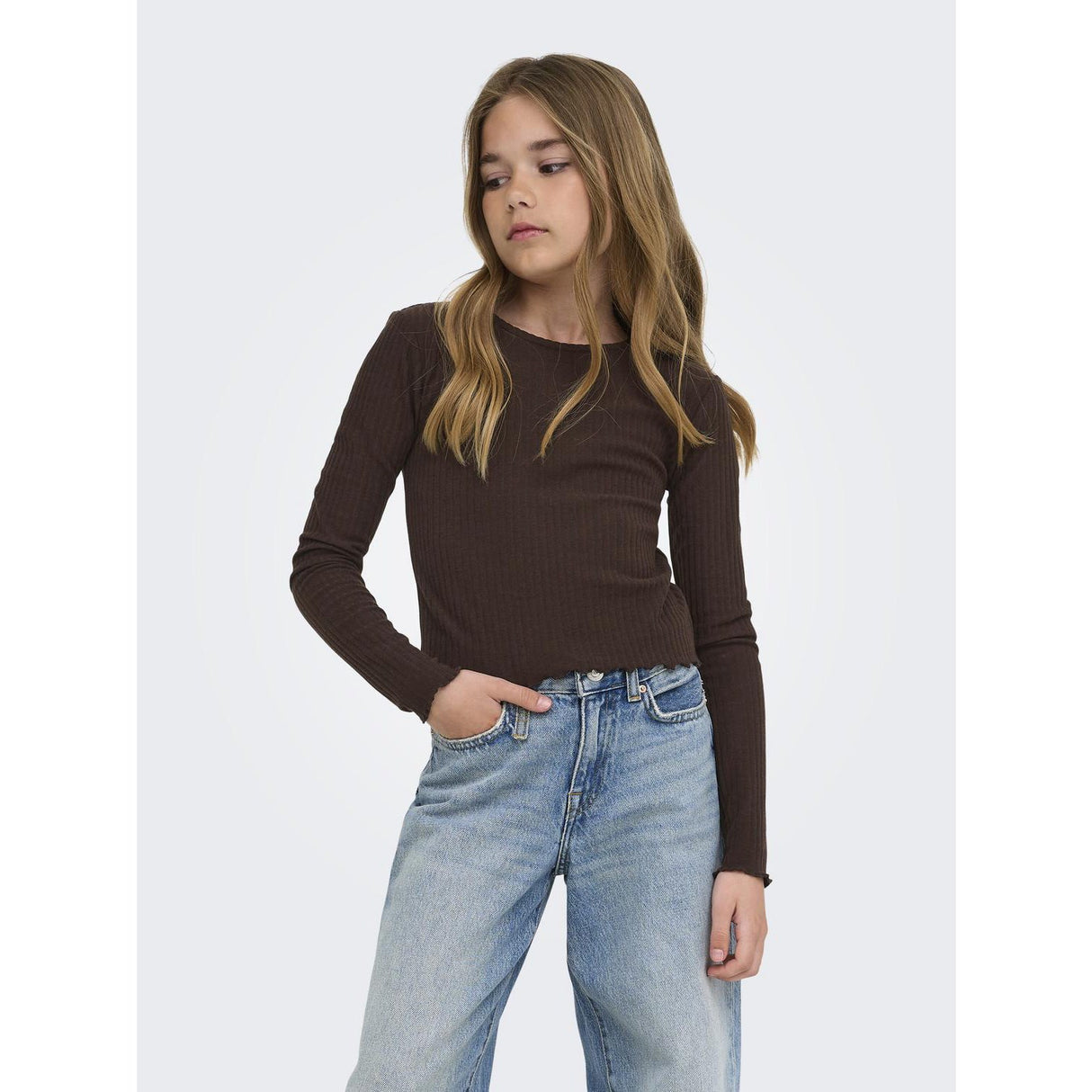 kids ONLY Coffee Bean Kognella L/S O-Neck Topp Jrs Noos