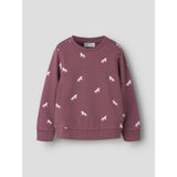 Name It Wild Ginger W. Parfait Pink Unicorns Nmfvalba Ls Sweat Unb Noos