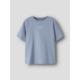 Name It Ashley Blue W. Jet Stream Print Nkmbrody Ss Nreg Topp Noos