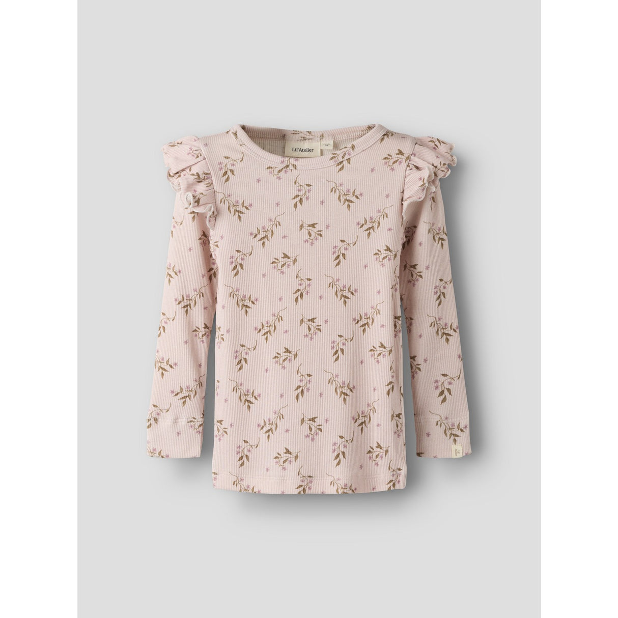 Lil'Atelier Hushed Violet Flowers Nmfgavo Eko Ls Slim Topp Lil Noos