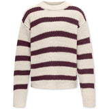 kids ONLY Eggnog Fig Kogjusty L/S Stripe Pullover Knt Noos