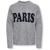 kids ONLY Grey Melange Paris/Dark Navy Kogjerico L/S Pullover Vd Knt