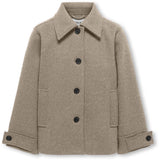 kids ONLY Taupe Gray Melange Kogadina Life Kort Jakke Vd Otw
