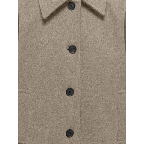 kids ONLY Taupe Gray Melange Kogadina Life Kort Jakke Vd Otw