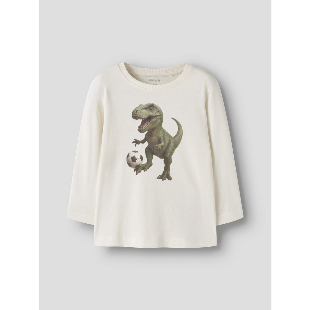 Name It Antique White Dino Football Nmmvoto Ls Nreg Topp