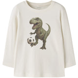 Name It Antique White Dino Football Nmmvoto Ls Nreg Topp