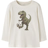 Name It Antique White Dino Football Nmmvoto Ls Nreg Topp