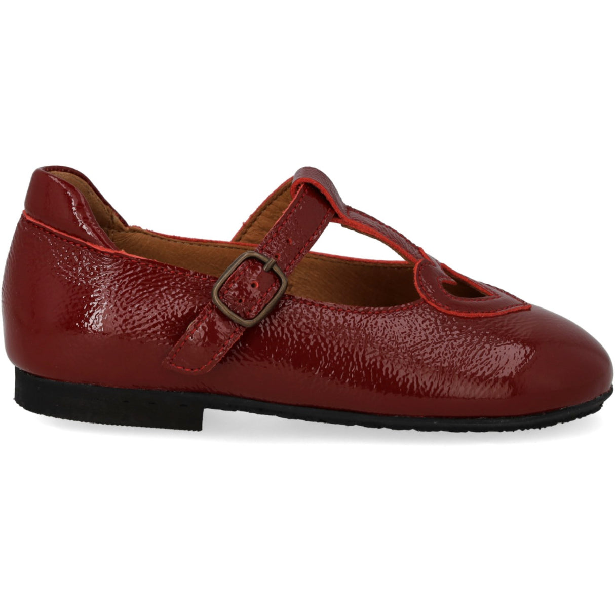 Angulus Cranberry T-Bar Ballerinasko Med Cut-Out Hjerte