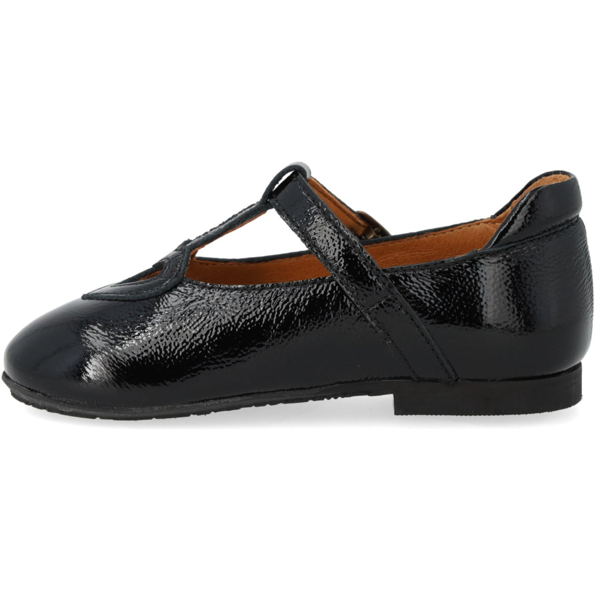 Angulus Black T-Bar Ballerinasko Med Cut-Out Hjerte