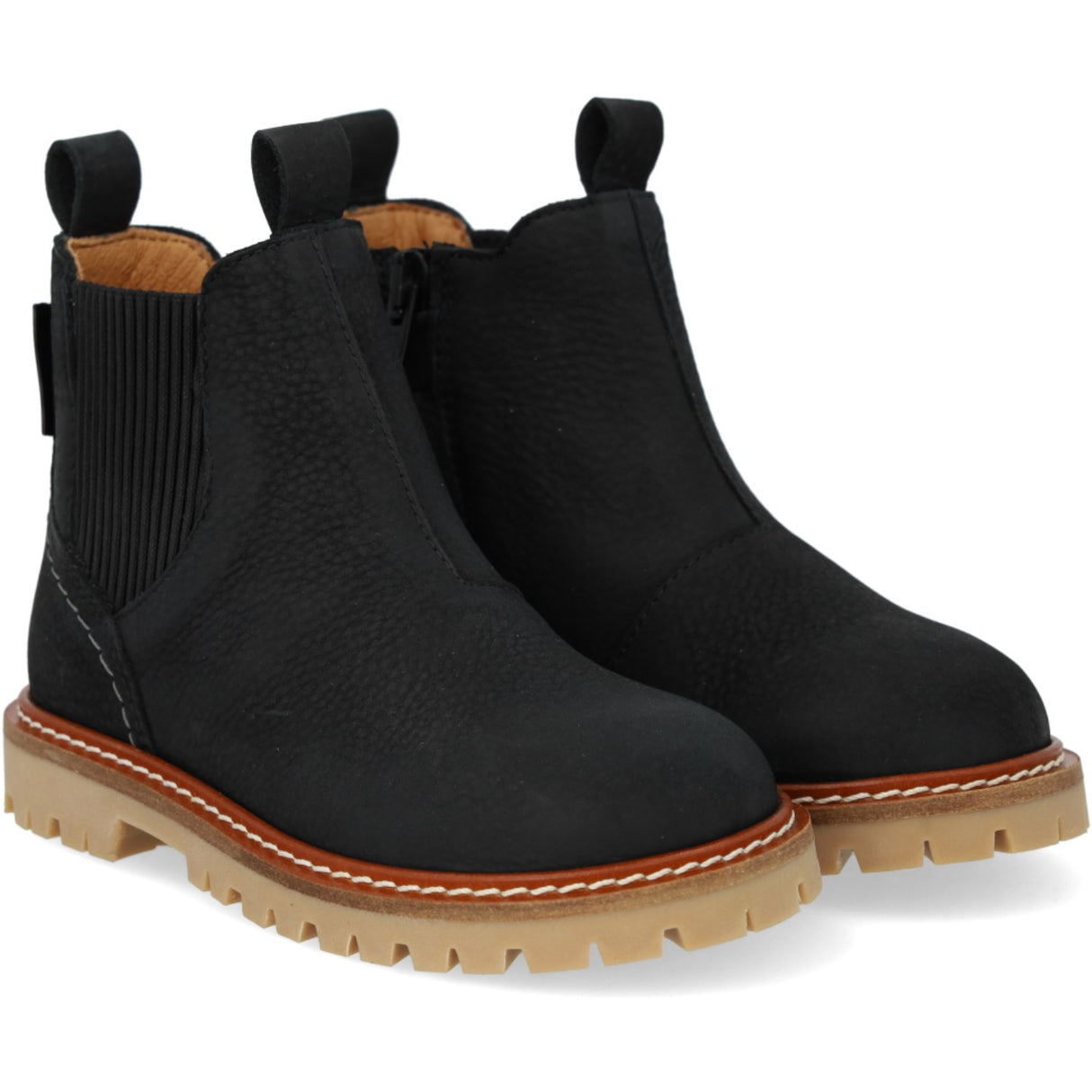Angulus Black/Black Chunky Chelsea Støvler