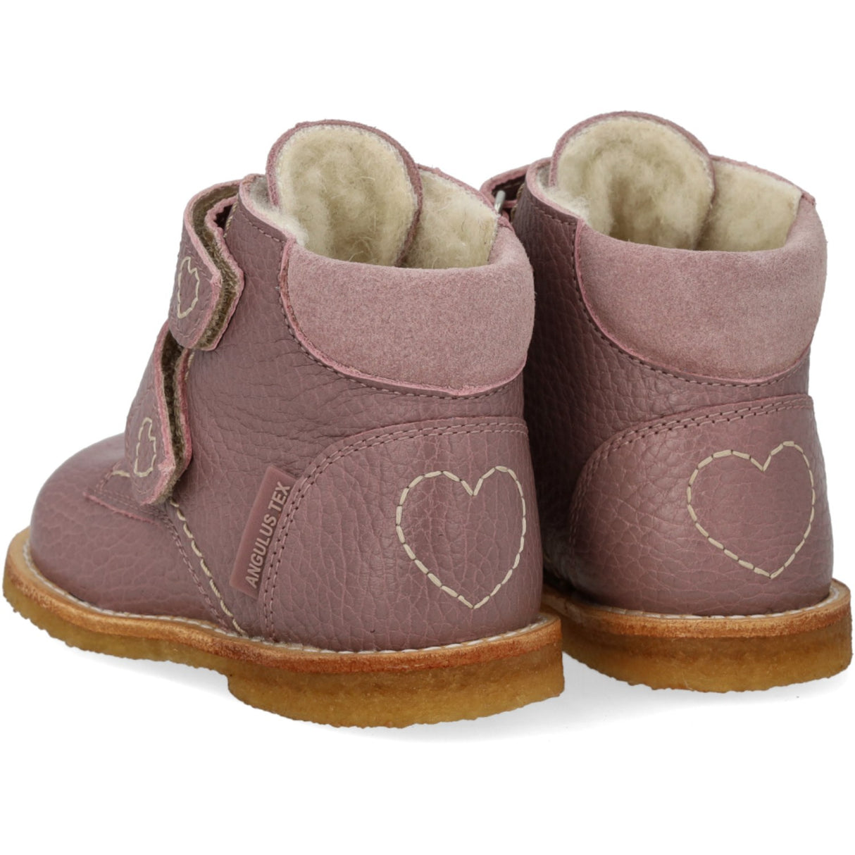 Angulus Faded Rose/Faded Rose Tex-Støvle Med Hjertedetalje