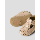 Name It Rose Smoke Metallic Heart Print Nbfrea Baby Sko I Suede T-Strap Borrelås