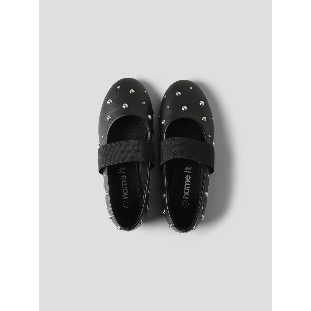 Name It Black Studs In Silver Nkfraya Ballerinasko
