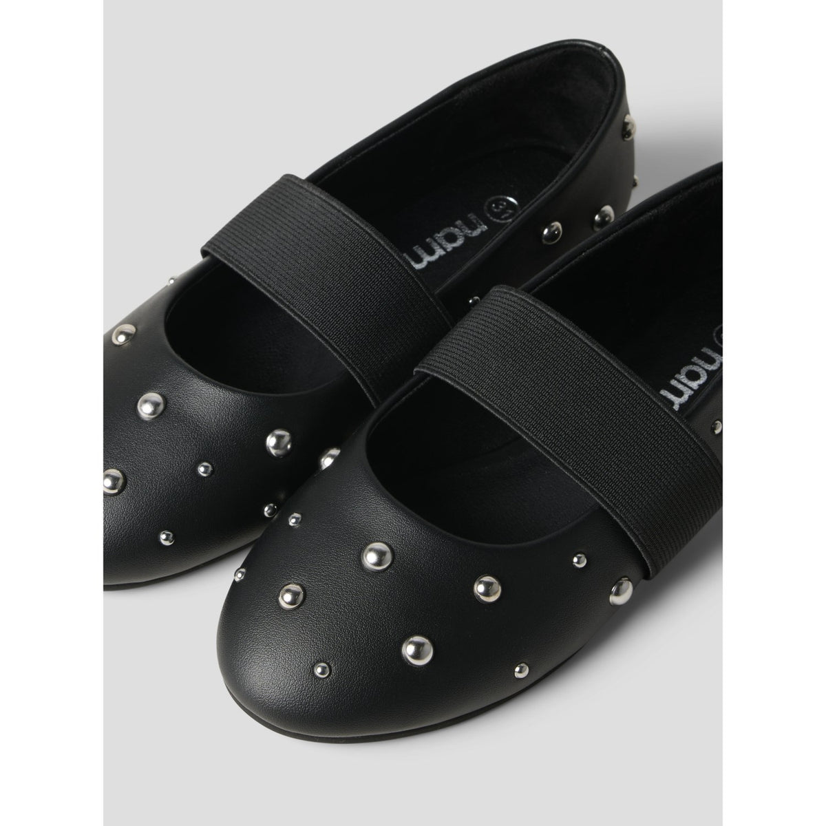 Name It Black Studs In Silver Nkfraya Ballerinasko