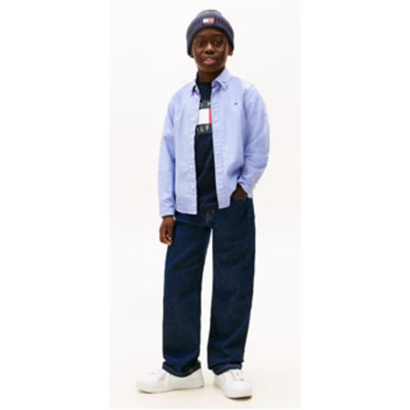 Tommy Hilfiger Calm Blue Flag Oxford Skjorte Ls