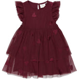 THE NEW Siblings Burgundy Emb Tn Tnstvonda S_L Mesh Kjole