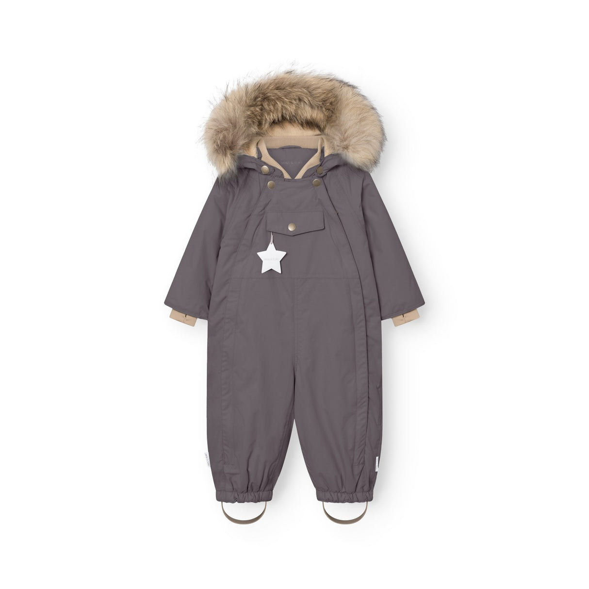 Mini A Ture Plum Kitten Matwisti Fleece Lined Flydress Fur. Grs