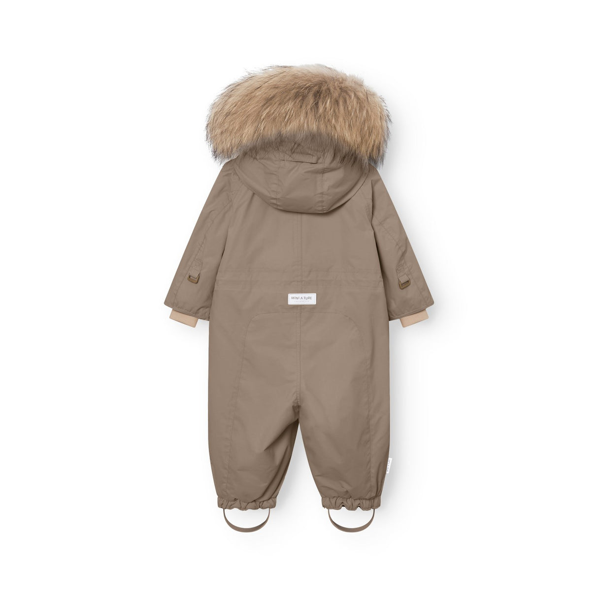 Mini A Ture Grey Brown Matwisti Fleece Lined Flydress Fur. Grs