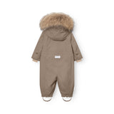 Mini A Ture Grey Brown Matwisti Fleece Lined Flydress Fur. Grs