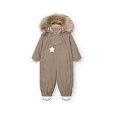 Mini A Ture Grey Brown Matwisti Fleece Lined Flydress Fur. Grs