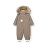 Mini A Ture Grey Brown Matwisti Fleece Lined Flydress Fur. Grs