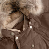 Mini A Ture Chestnut Brown Matwisti Fleece Lined Flydress Fur. Grs