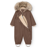 Mini A Ture Chestnut Brown Matwisti Fleece Lined Flydress Fur. Grs