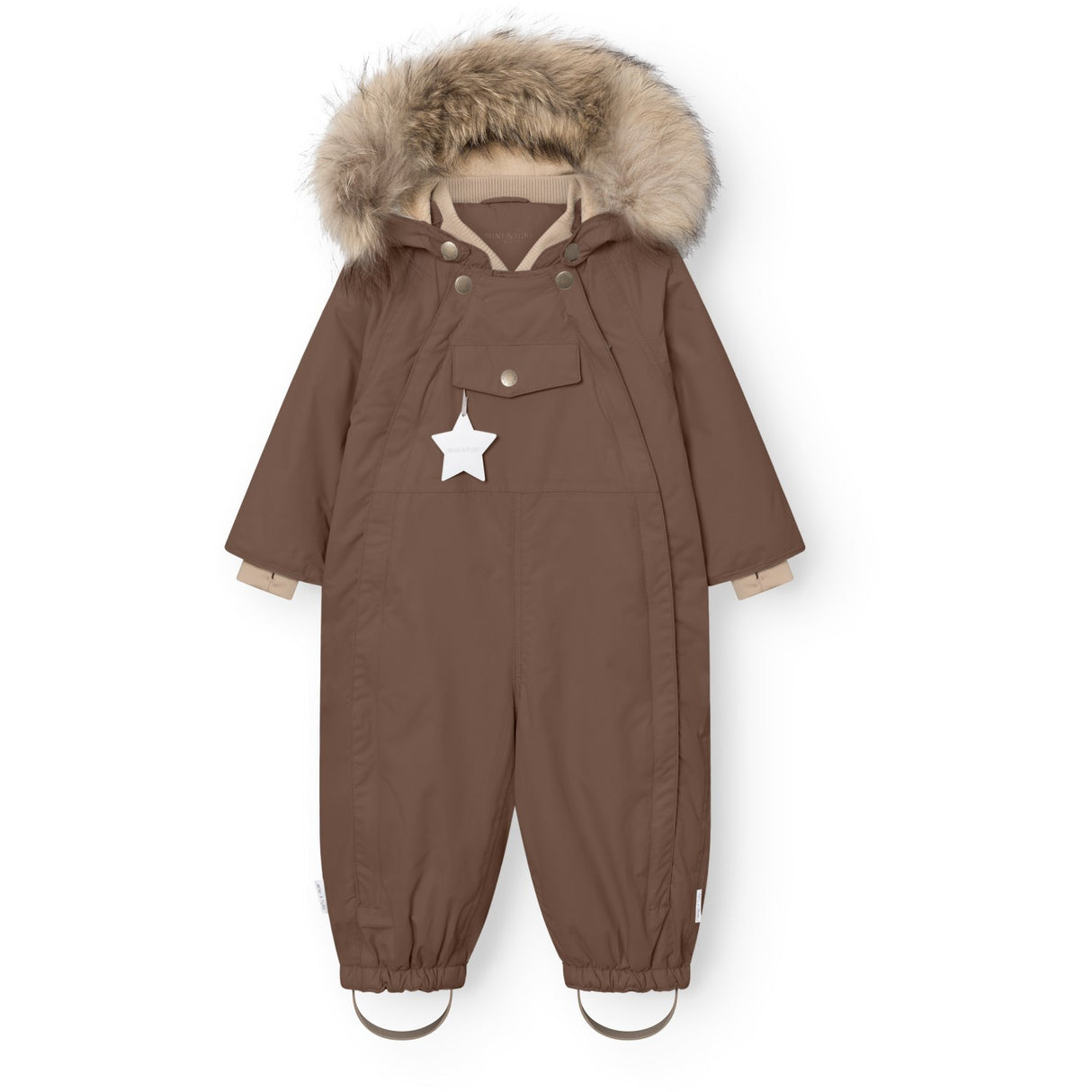 Mini A Ture Chestnut Brown Matwisti Fleece Lined Flydress Fur. Grs