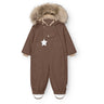 Mini A Ture Chestnut Brown Matwisti Fleece Lined Flydress Fur. Grs