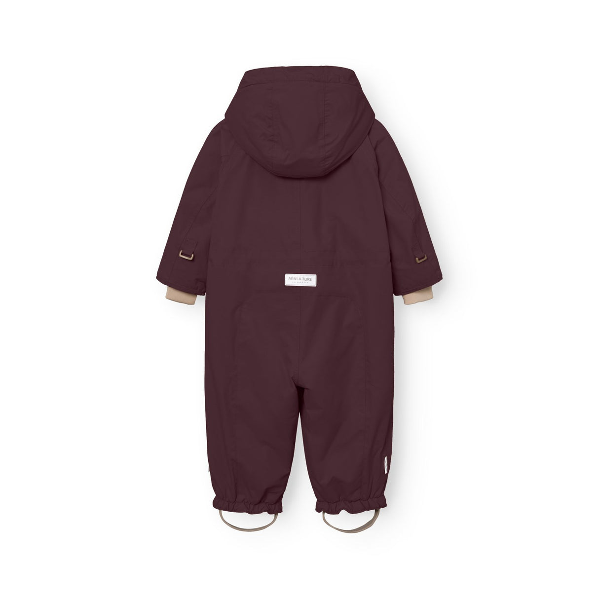Mini A Ture Fudge Aubergine Matwisti Fleece Lined Snowsuit. Grs