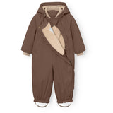 Mini A Ture Chestnut Brown Matwisti Fleece Lined Snowsuit. Grs