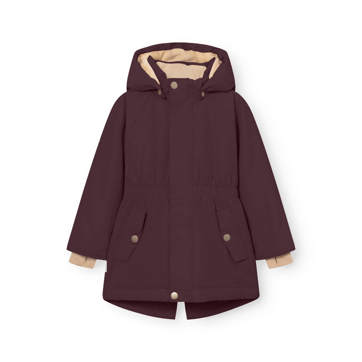 Mini A Ture Fudge Aubergine Matvikania Fleece Lined Winter Jacket. Grs