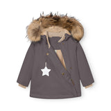 Mini A Ture Plum Kitten Matwang Fleece Lined Winter Jakke Fur. Grs