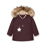 Mini A Ture Fudge Aubergine Matwang Fleece Lined Winter Jakke Fur. Grs