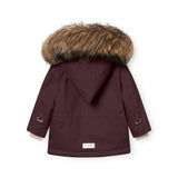 Mini A Ture Fudge Aubergine Matwang Fleece Lined Winter Jakke Fur. Grs