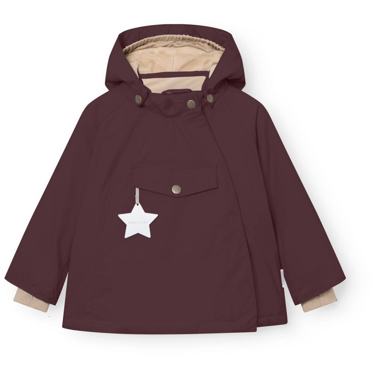 Mini A Ture Fudge Aubergine Matwang Fleece Lined Winter Jacket. Grs