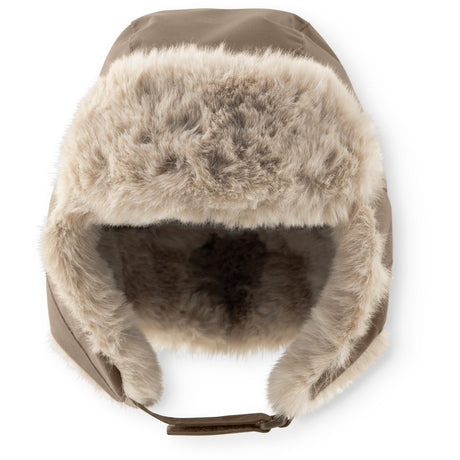 Mini A Ture Grey Brown Matcrister Teddybjørn Lined Winter Hette