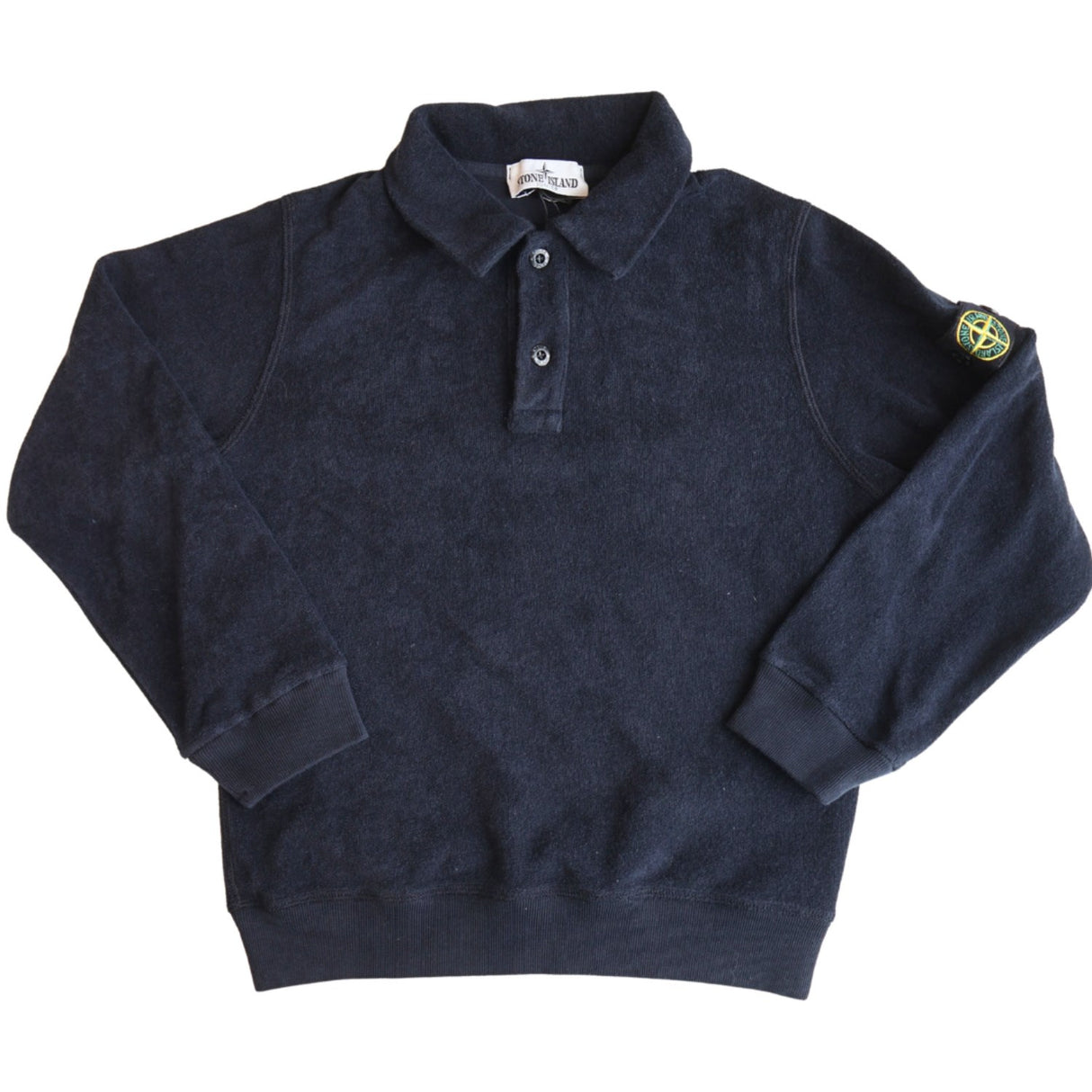 Stone Island Navy Blue Ls Polo