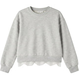 Name It Light Grey Melange Nkfrolinea Ls Nreg Swe Bru