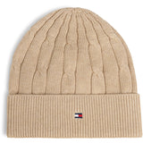 Tommy Hilfiger Gentle Gold Heather-Beige Essential Cable Beanie