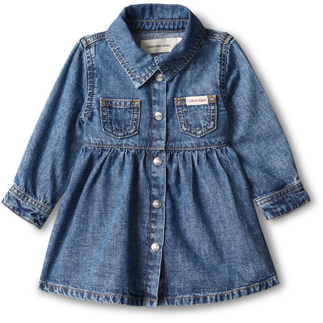 Calvin Klein Beckford-Blue Baby Ls Denim Kjole
