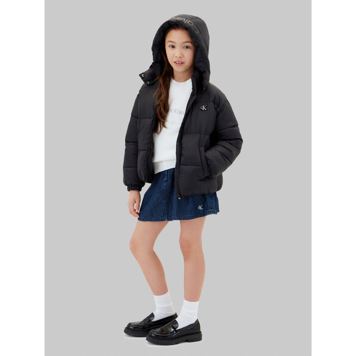 Calvin Klein Pvh Black-Black Minime Ck Kort Hd Puffer Jakke