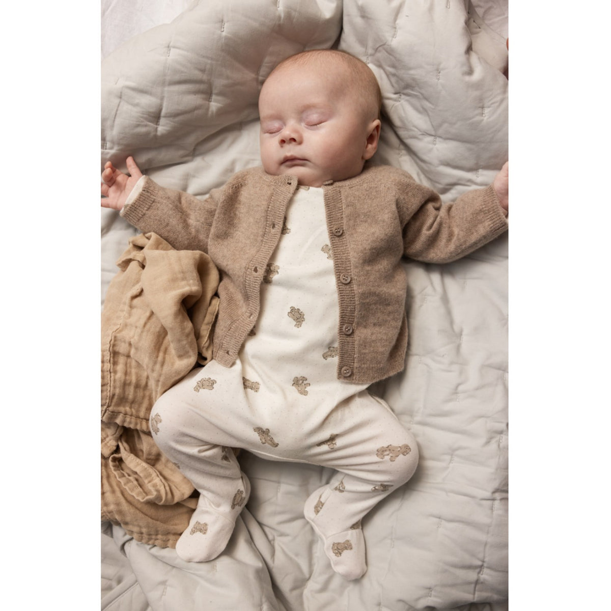 MarMar Modal Smooth Print Teddybears Rubello Heldrakt