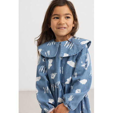 MarMar Denim Print Moomins Dalva Kjole