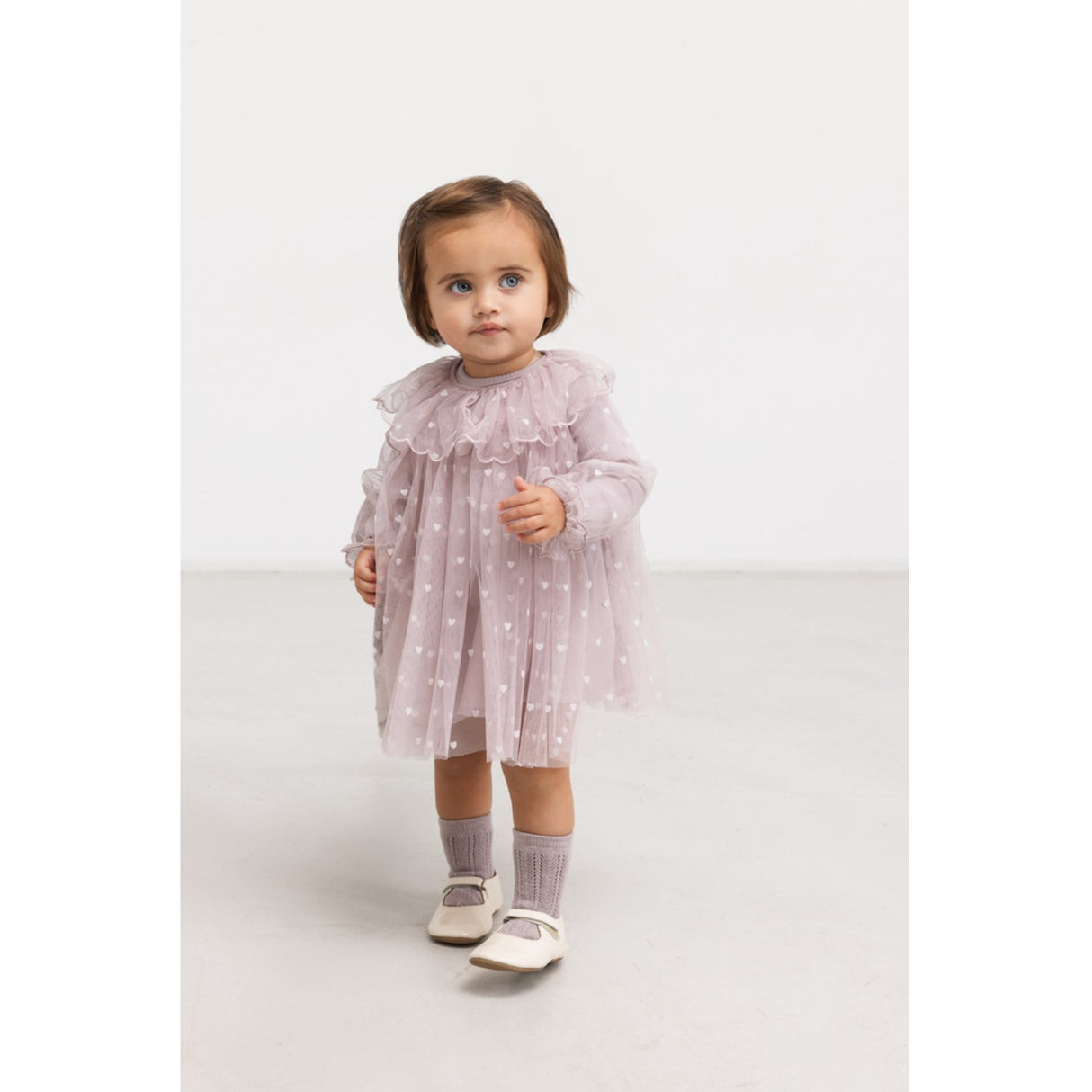 MarMar Ballerina Cloud Gray Hearts Dera B Kjole