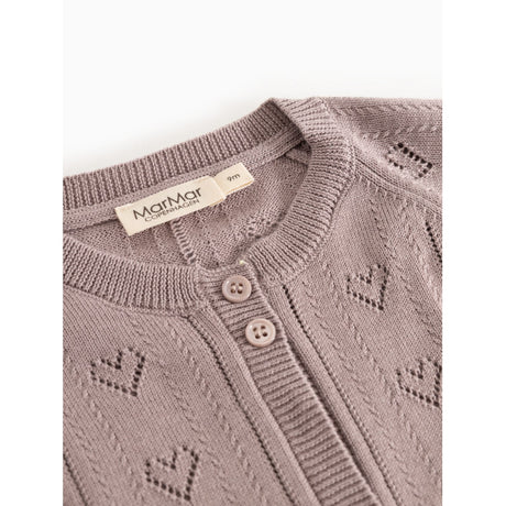 MarMar Modal Mix Pointelle Dusty Purple Totti Strikket Cardigan